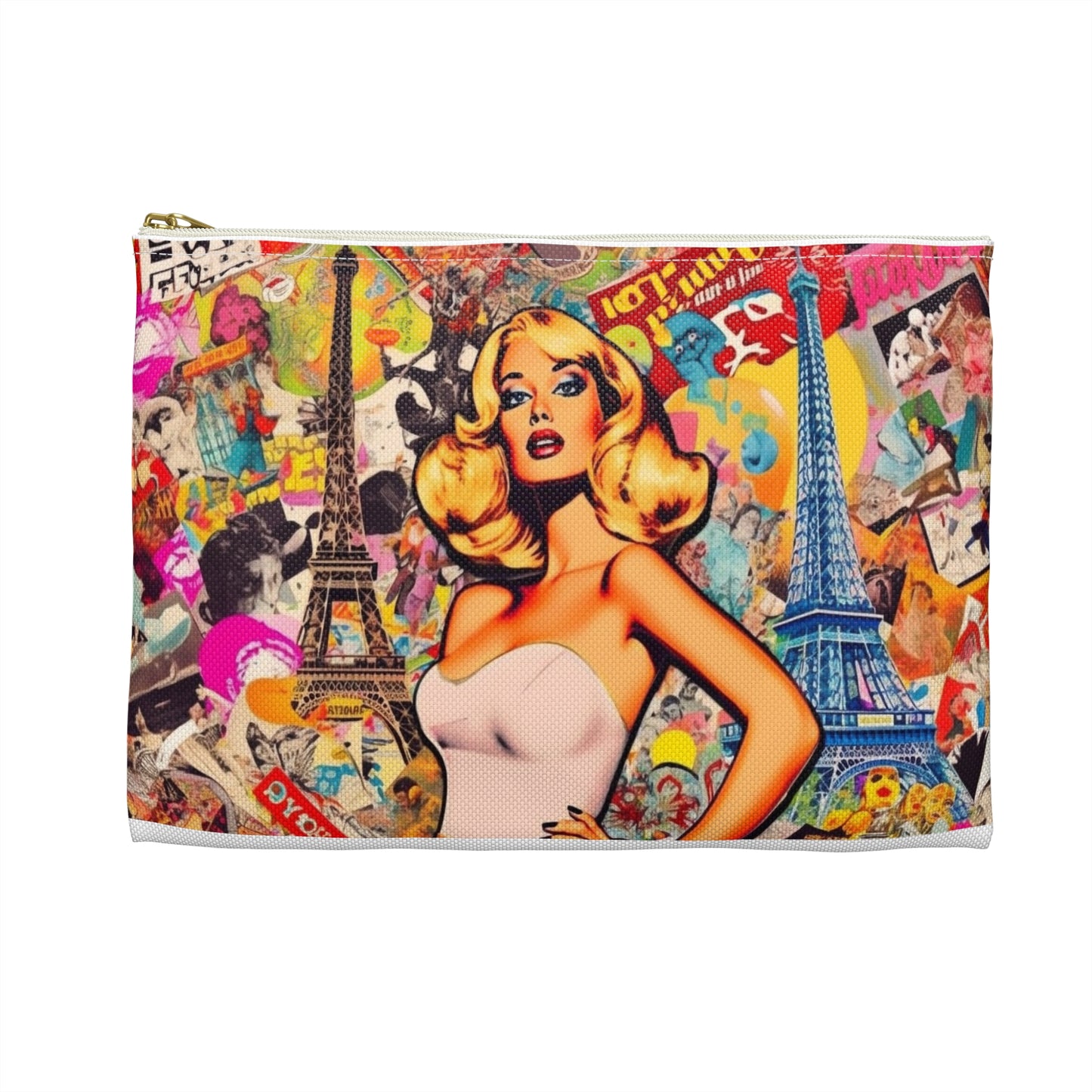 LE POP - French Kiss Pop Art, Classy, Accessory Bag, Couture, Travel, Fashion, Beauty, must have gift item, Pouch