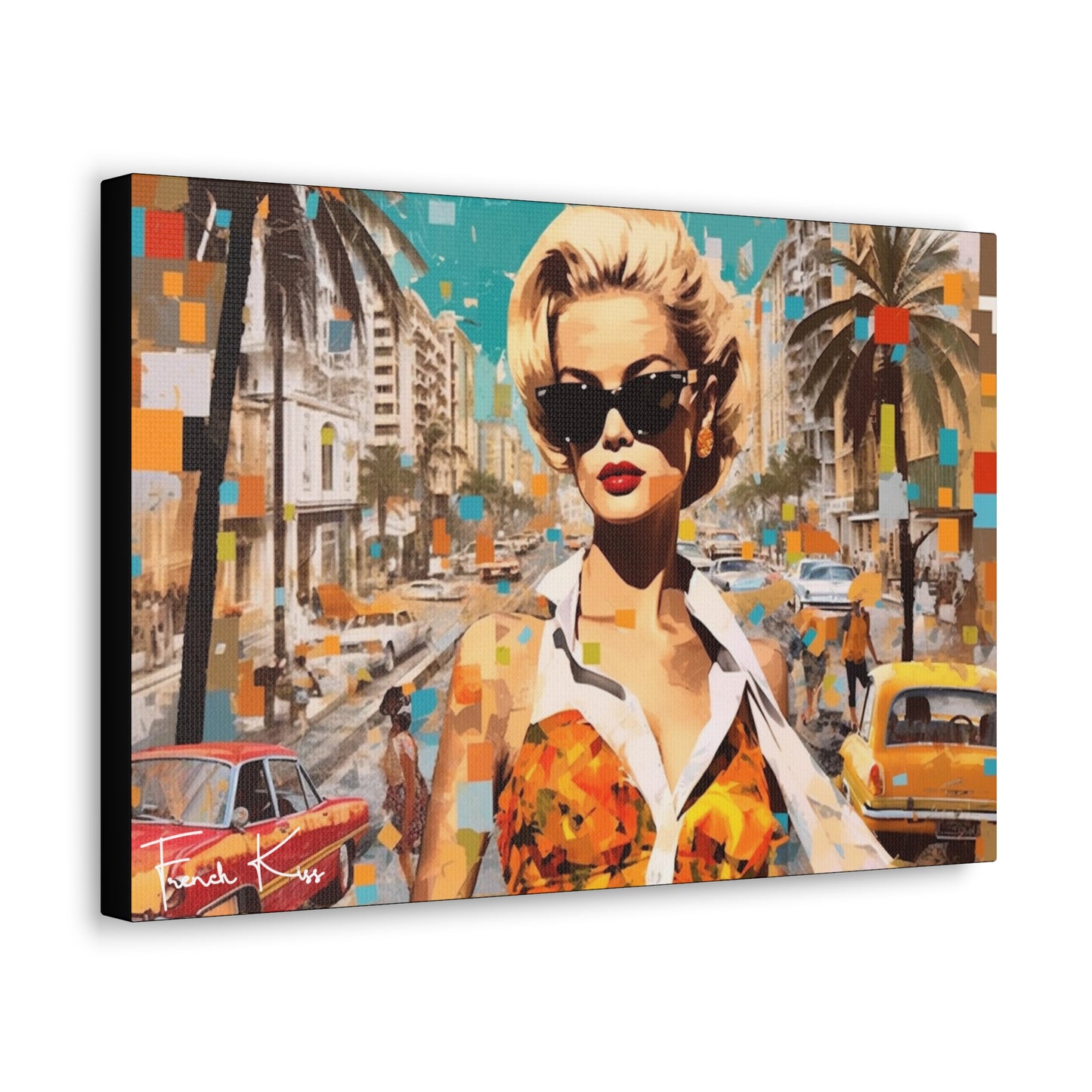 MA JOIE D'ETE French Kiss Pop Art, Gallery, Canvas, Art, Vintage, Retro, St. Tropez, Collection, French Riviera, Travel, Cote d'Azur, Cannes, Pop Art, Decor