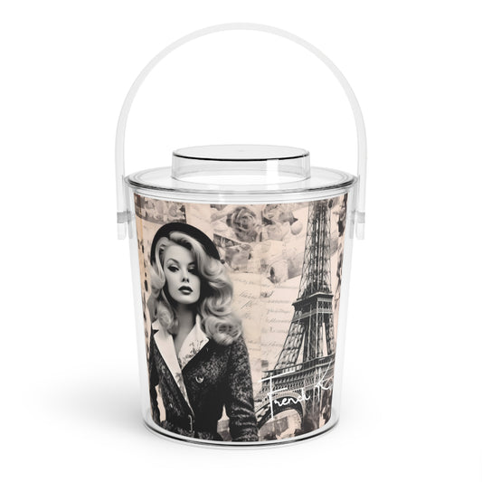 TOUJOURS PARIS French Kiss Chic Ice Bucket & Tongs Cocktails, Apres Ski, Paris, Pop Art, Travel, Fashion Deluxe