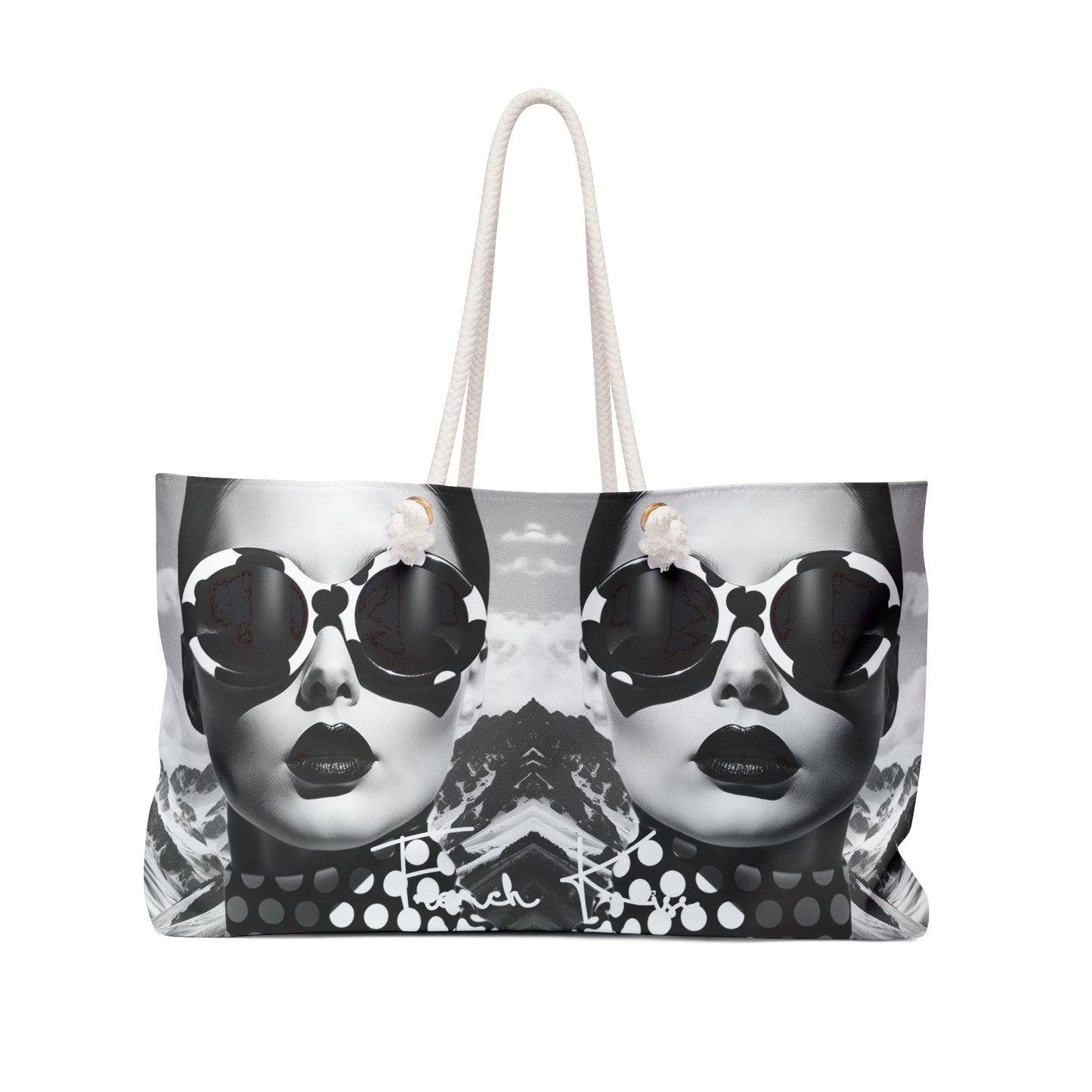 AVEC MOI Sassy Sexy Chic Weekender Accessory Bag French Kiss Pop Art, Classy, Couture, Travel, Fashion, Beauty gift item