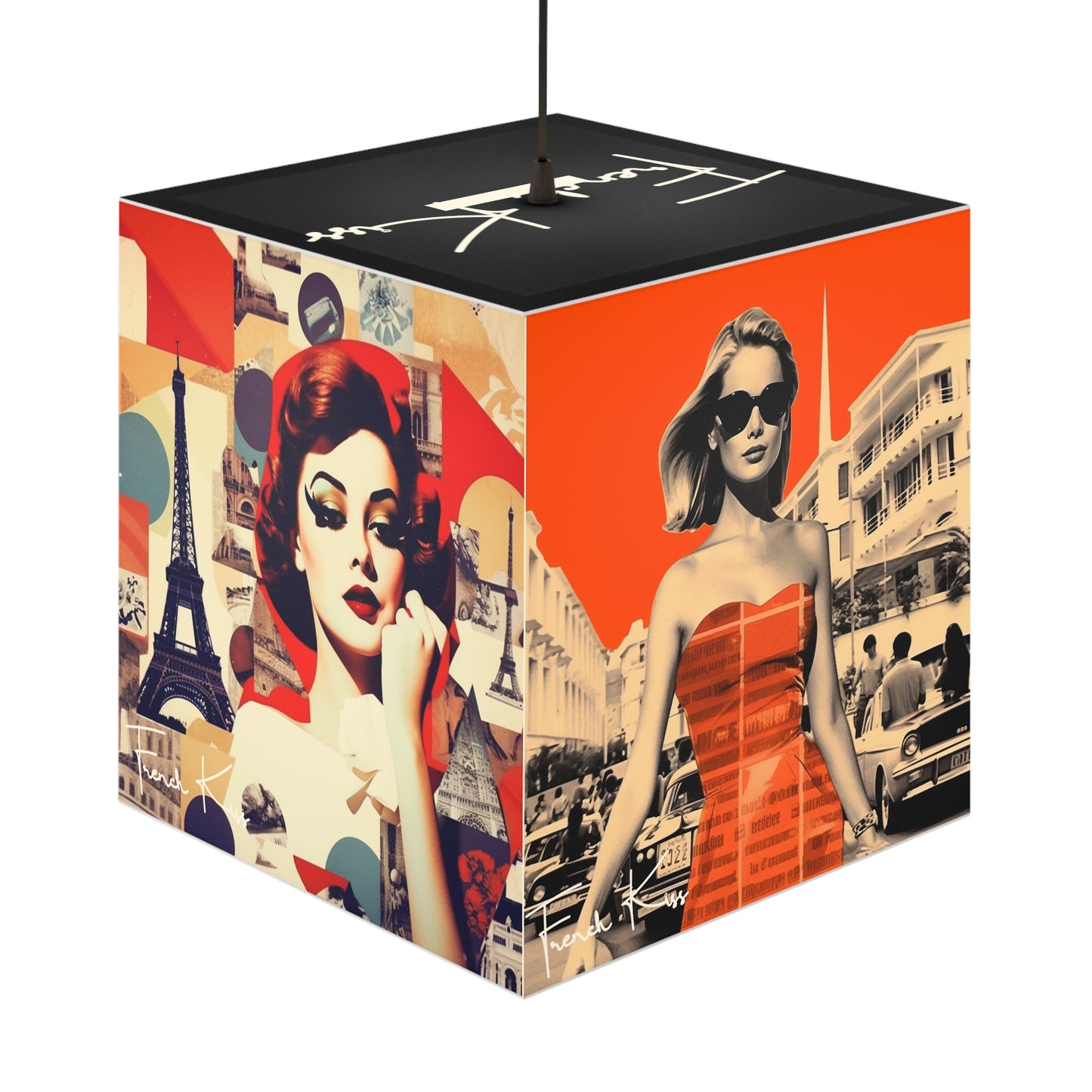 ALLUME Sexy Chic Light Cube Lamp, French Kiss Glamour Lifestyle Fashion Haute Couture Travel Pop Art Interior Designer Luxe Luxury