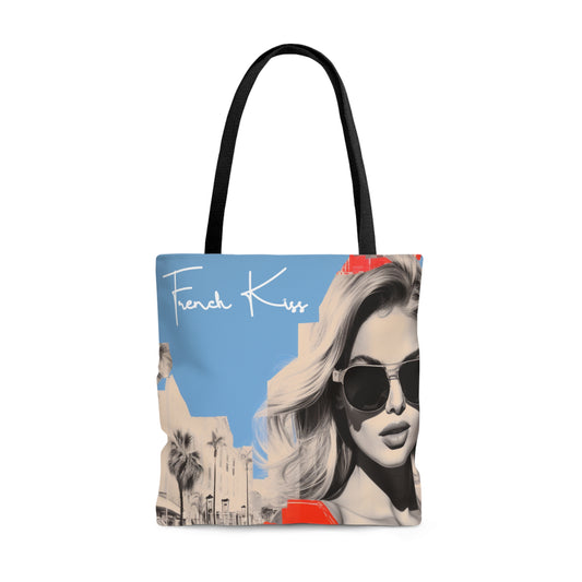 DANS TES YEUX French Kiss Pop Art, Sexy, Sassy Tote Bag, France Couture, Pop Art, Travel, Fashion, Luxury, Chic French designer deluxe, must have gift item