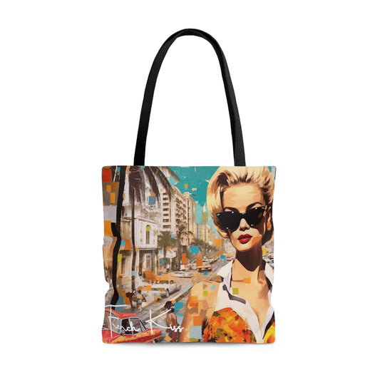 COEUR DE MER French Kiss Pop Art, Sexy, Sassy Tote Bag, France Couture, Pop Art, Travel, Fashion, Luxury, Chic, designer, deluxe, must have gift item