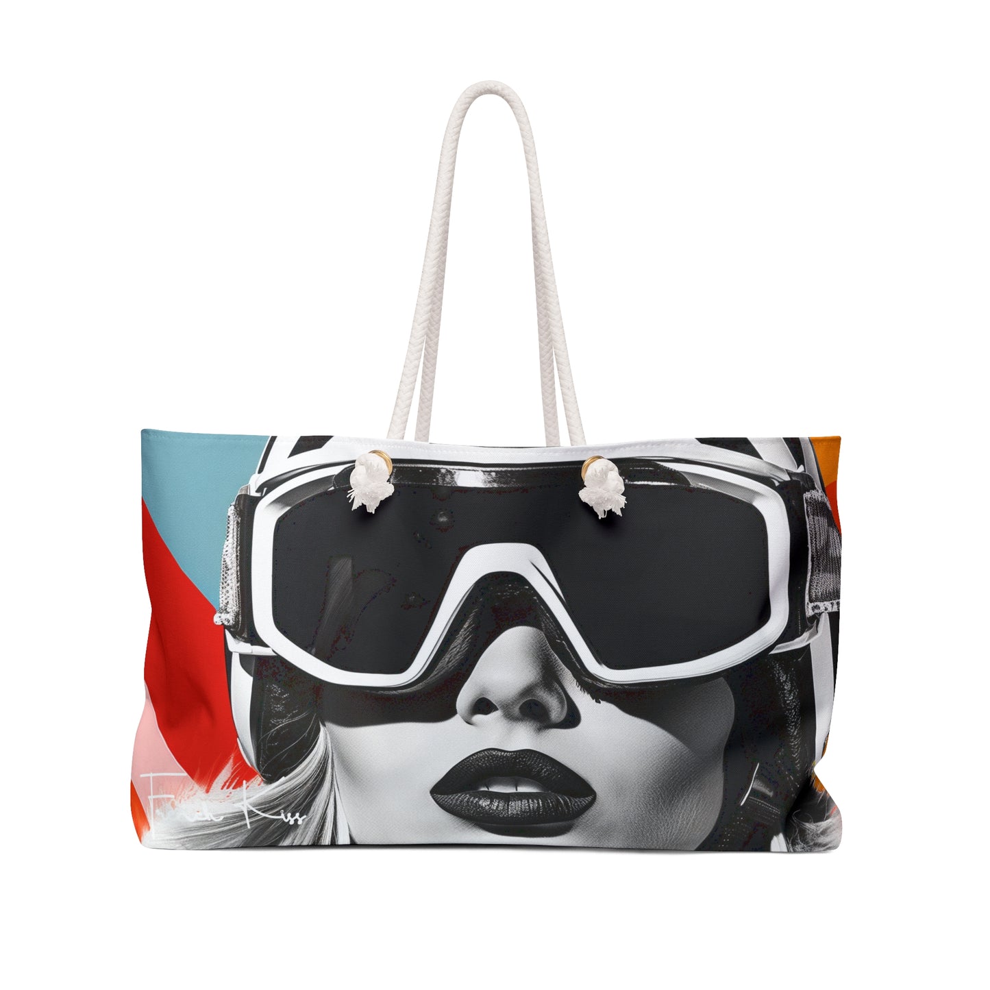 LE SKI Sassy Sexy Chic Weekender Accessory Bag French Kiss Pop Art, Classy, Couture, Travel, Fashion, Beauty gift item