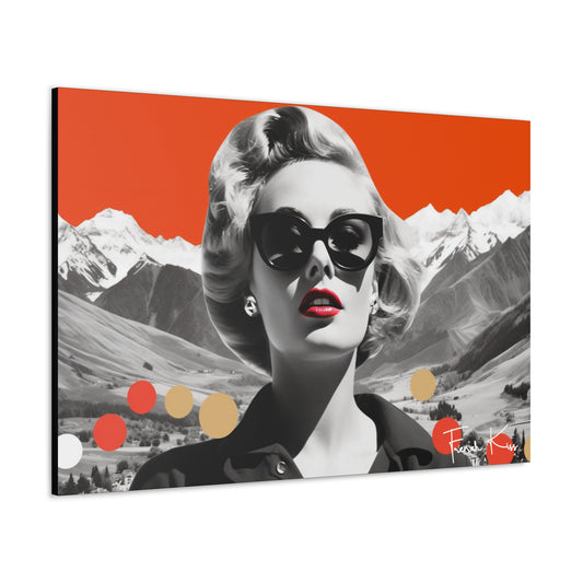 ESPACE French Kiss Pop Art Gallery Canvas Art Vintage Retro Mountain Ski Collection, French Alps, Travel, Paris, Courchevel, Pop Art, Decor