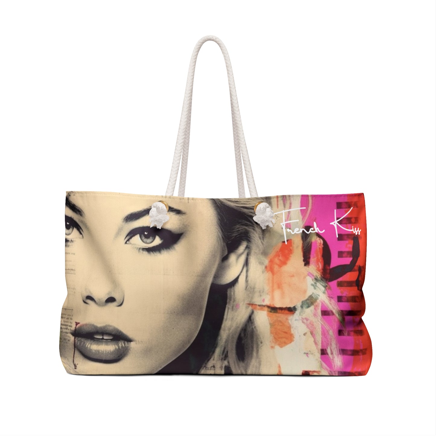 GLAMOUR Sassy Sexy Chic Weekender Accessory Bag French Kiss Pop Art, Classy, Couture, Travel, Fashion, Beauty gift item
