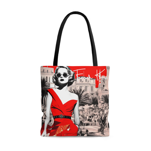 EN ROUGE French Kiss Pop Art, Sexy, Sassy Tote Bag, France Couture, Pop Art, Travel, Fashion, Luxury, Chic French designer deluxe, must have gift item