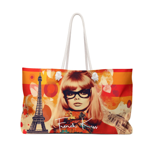 LE PARIS POP Sassy Sexy Chic Weekender Accessory Bag French Kiss Pop Art, Classy, Couture, Travel, Fashion, Beauty gift item